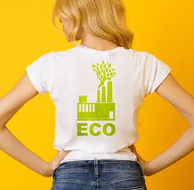 Back view of person wearing ECO t-shirt