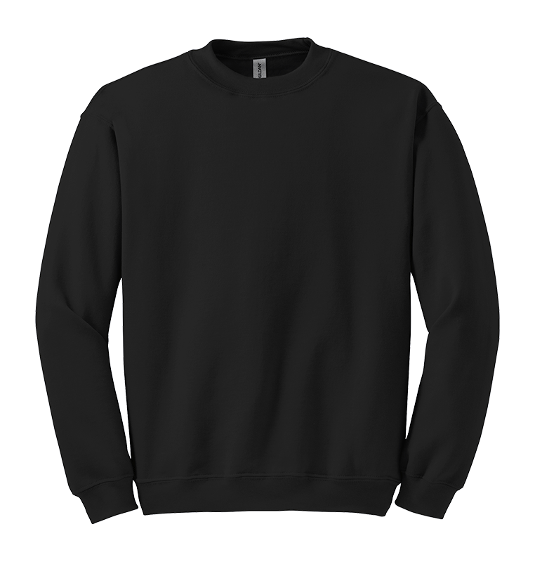 Plain black crewneck sweatshirt