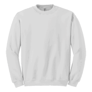 White crewneck sweatshirt on black background