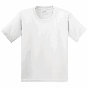 White crewneck T-shirt on black background