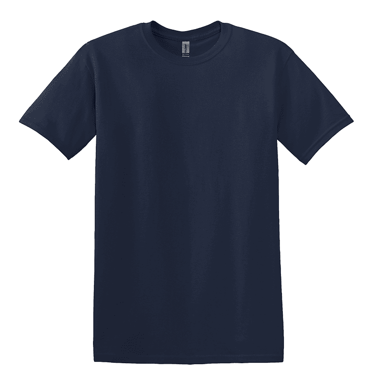 Plain navy blue crewneck t-shirt