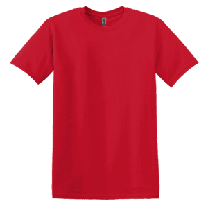 Plain red T-shirt on black background