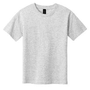 Light gray crewneck T-shirt on black background
