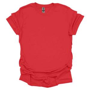 Blank red t-shirt on black background