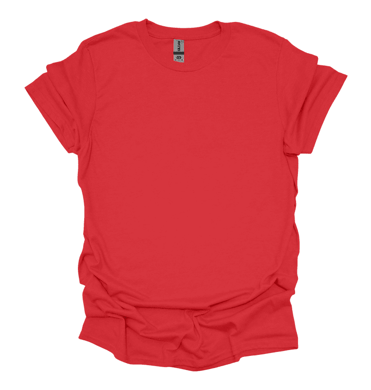 Blank red t-shirt on black background